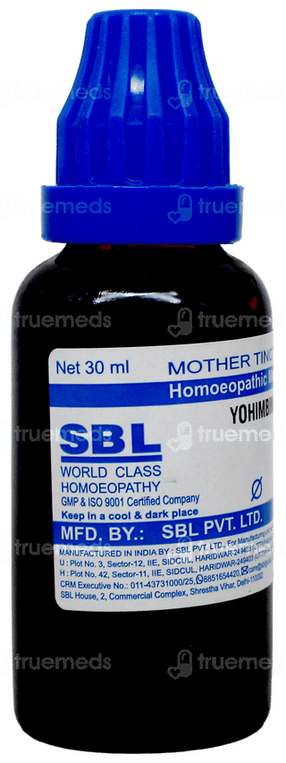 Sbl Yohimbinum Q Mother Tincture 30Ml